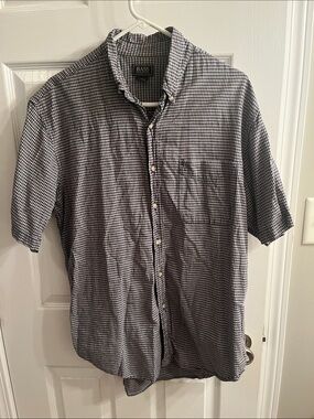 G H Bass Cotton Checkered Button Up Shirt